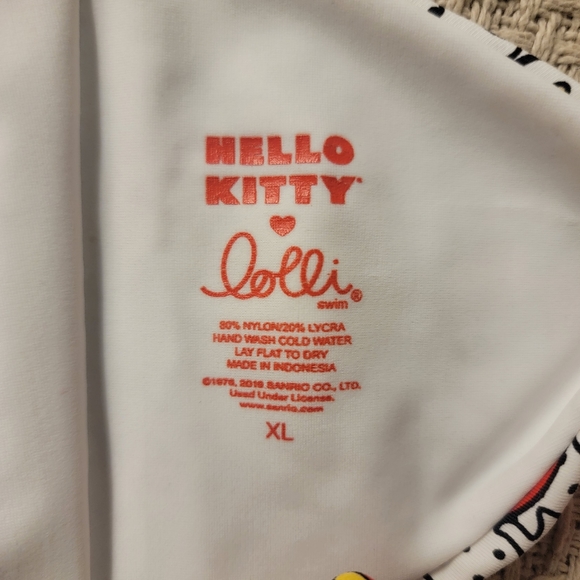 🍓HELLO KITTY X LOLLI SWIM STRAWBERRY KITTY BANDEAU SWIM TOP🍓 - Picture 3 of 3